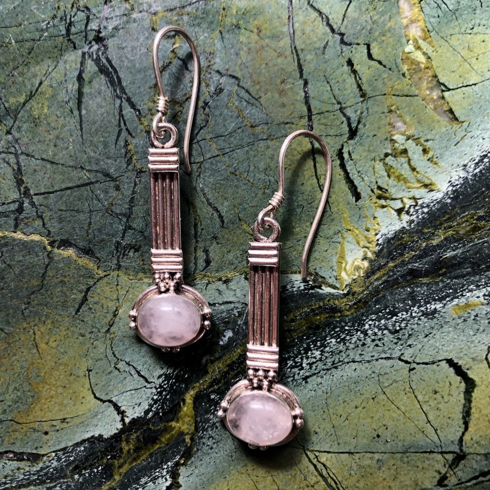 Moonstone Silver Dangle Earing